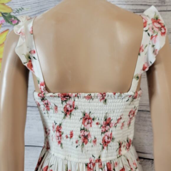 BOG Collective Red and White Floral Maxi Dress Size S NWT - Picture 11 of 12